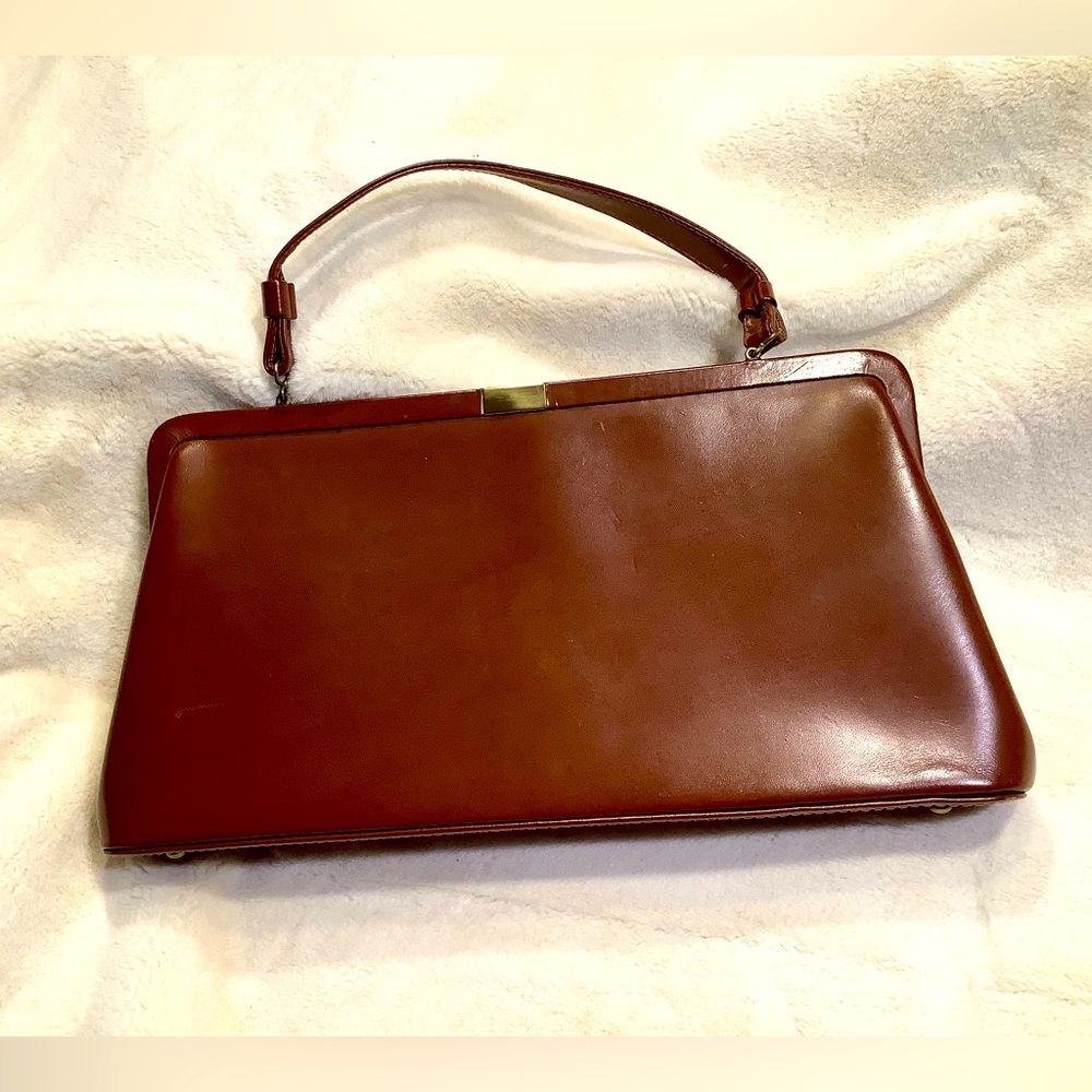 1960s Vintage Brown Leather Bag
